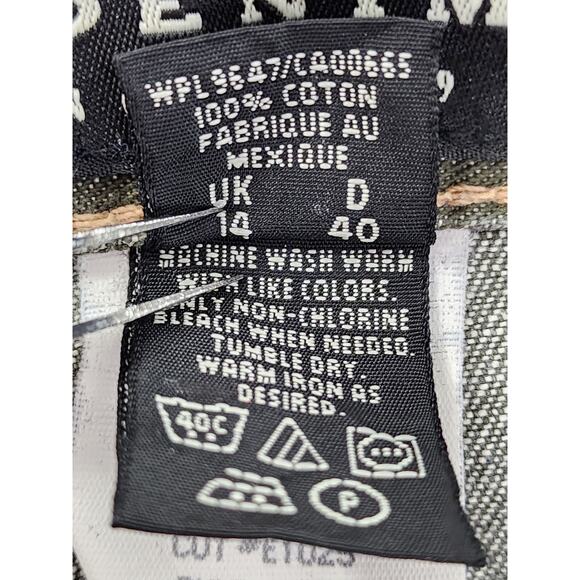 Vintage Eddie Bauer High Rise Relaxed Fit Tapered Leg Jeans Size 10 Green Denim - Picture 9 of 16